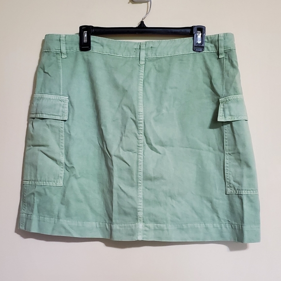 NEW Nasty Gal Utility Pocket Detail Mini Denim Skirt Sage Green Sz US 14 - Picture 4 of 4